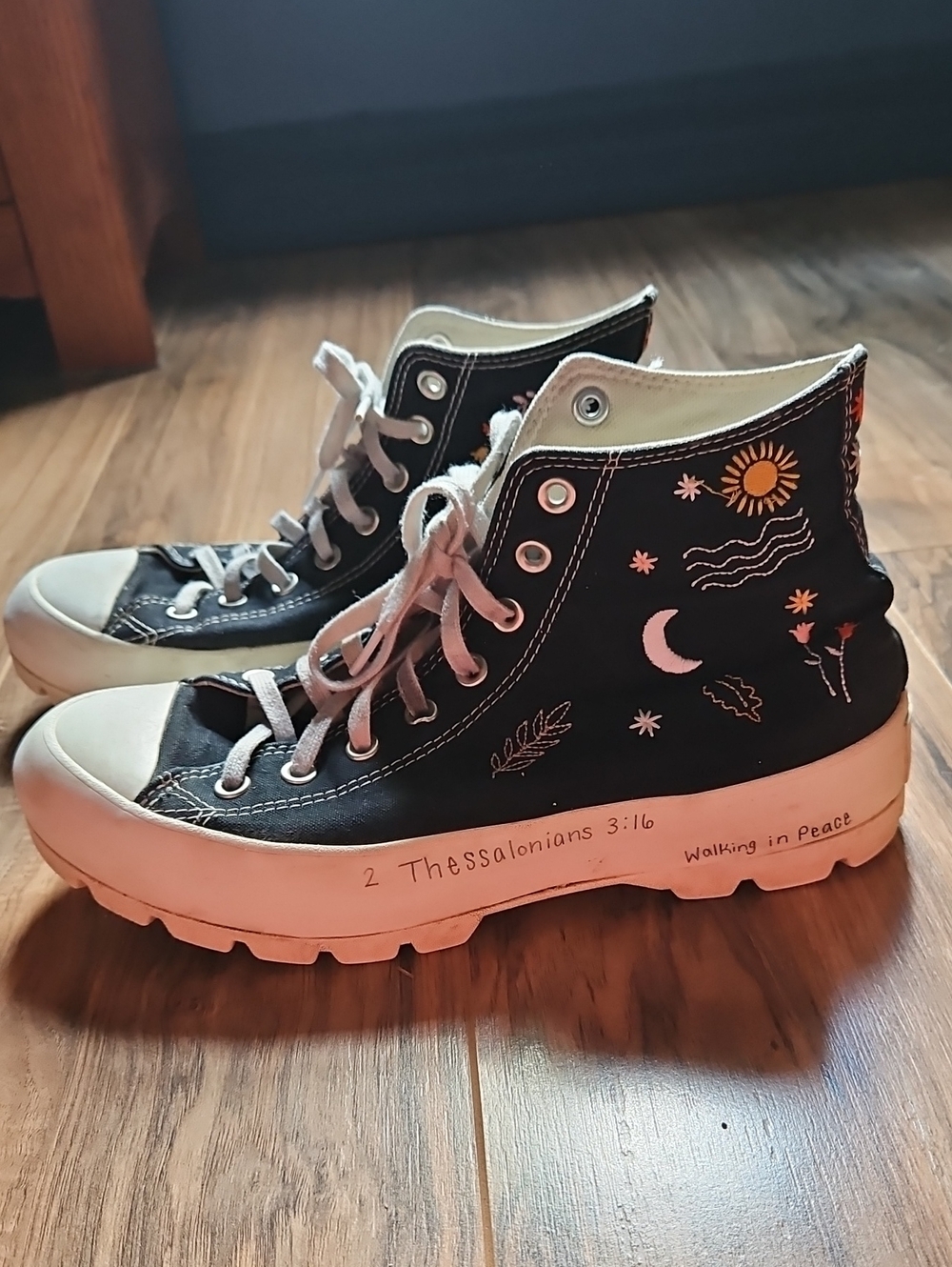 Converse All Star Chuck Tayor Lugged High Its Ok To Wander Sneakers 10.5